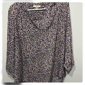 Roz & Ali multicoloured blouse with a unique pattern. Size: XL #boho #floral